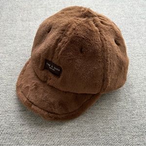 rag & bone Addison Baseball Cap Furry in Teddy New With Tag